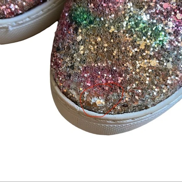 Fab Kids Toddler Sparkle Glitter Rainbow Kids Shoes Size 11 Girls - Picture 8 of 9